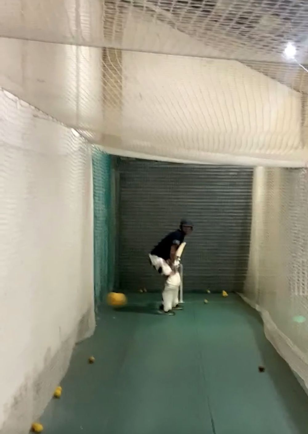 A player mid-session under the lights